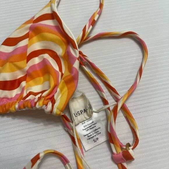 L*SPACE Helena Swirl Bikini Top Small Medium New - Picture 4 of 6